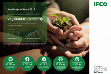 IFCO Veljekset Kuusisto kestävyystodistus 2019